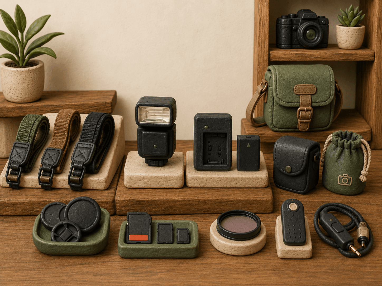 Camera straps, flash, chargers, batteries, cases, filters, remote, and cables at Shutterbug Camera Shop