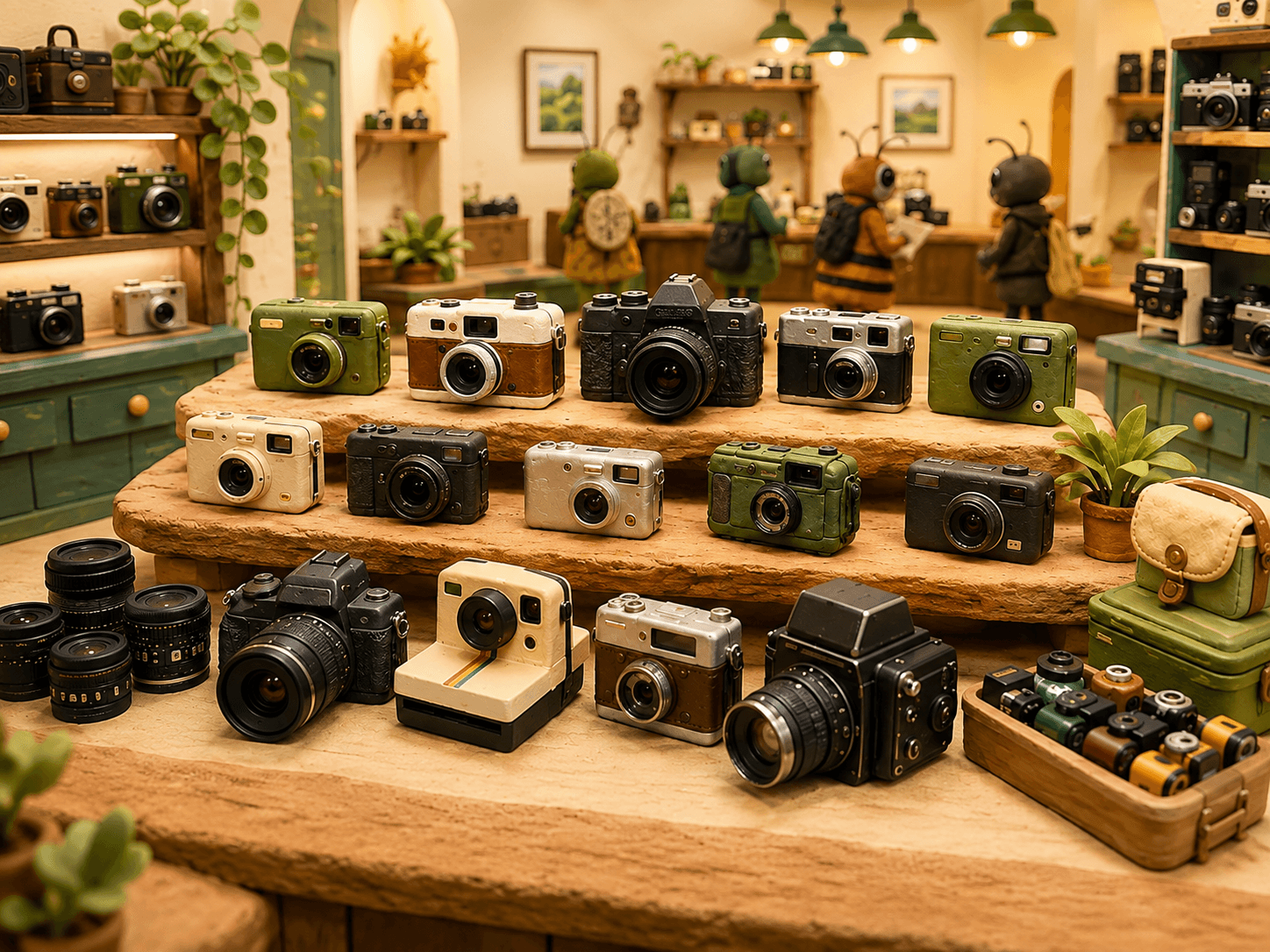 Camera display inside Shutterbug Camera Shop